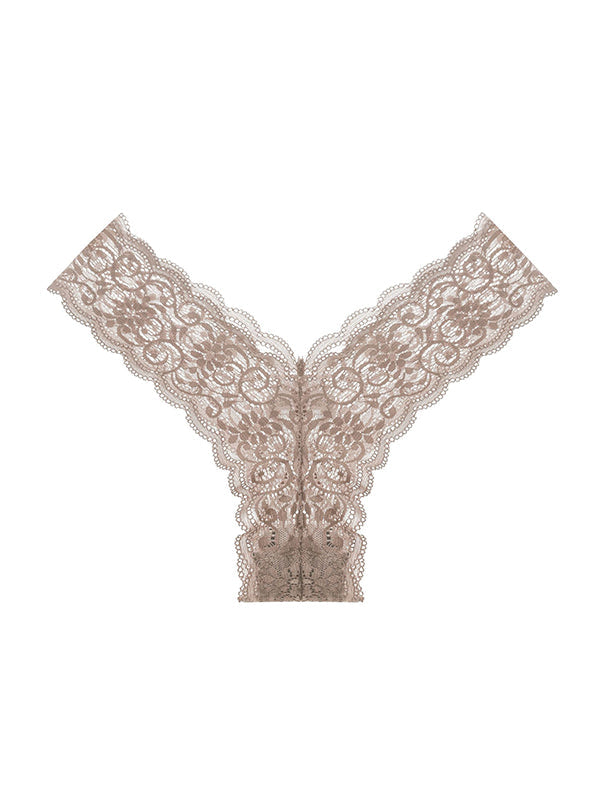 Liviabliss 7163 - V-shape Wasited Flower Dantel T-String Külot