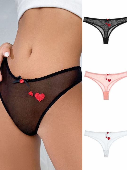 Liviabliss 7195 - Love Baskılı Tül Detay Külot