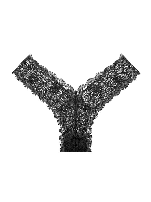 Liviabliss 7163 - V-shape Wasited Flower Dantel T-String Külot