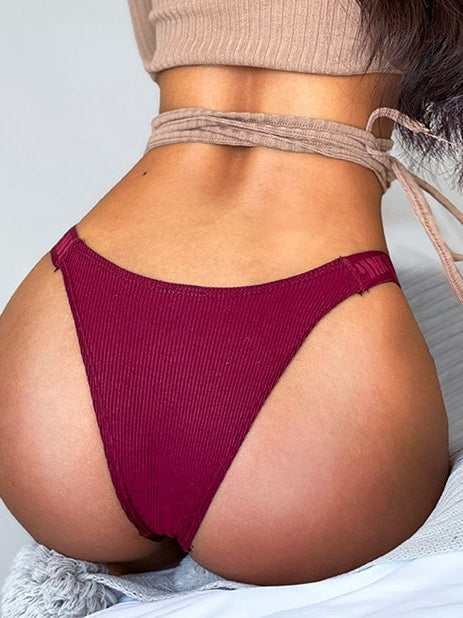 Liviabliss 7165 - Ribbed Harf Desenli Baskılı Külot
