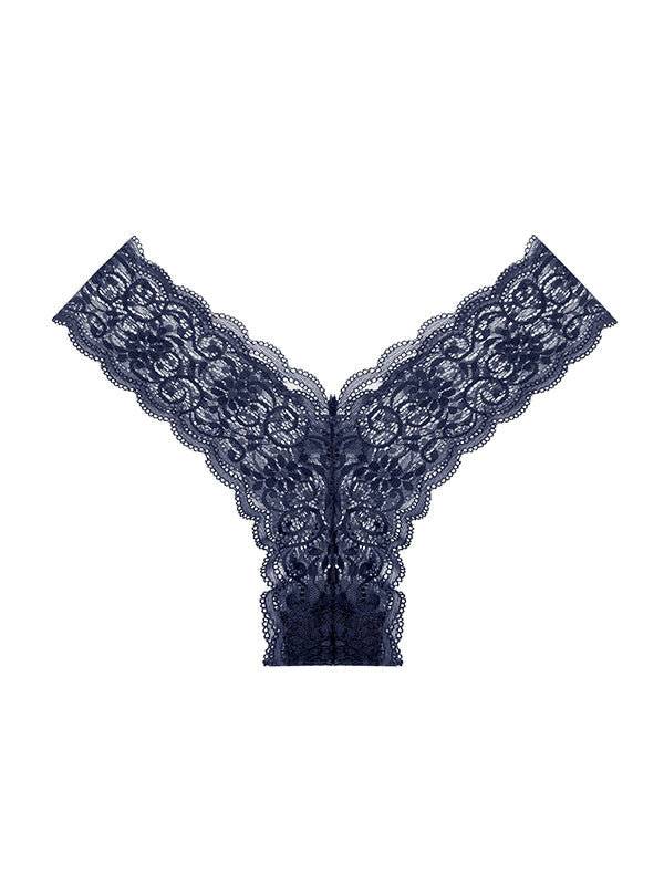 Liviabliss 7163 - V-shape Wasited Flower Dantel T-String Külot