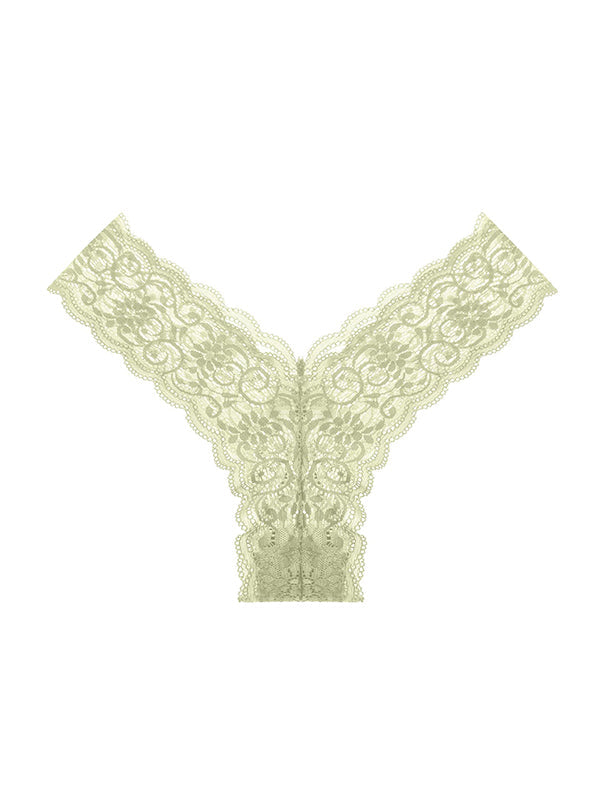 Liviabliss 7163 - V-shape Wasited Flower Dantel T-String Külot