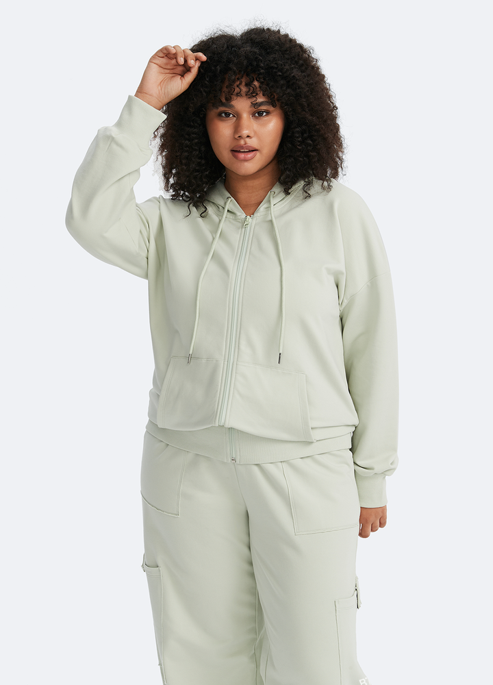 Cepli Fermuarli Kapusonlu Sweatshirt