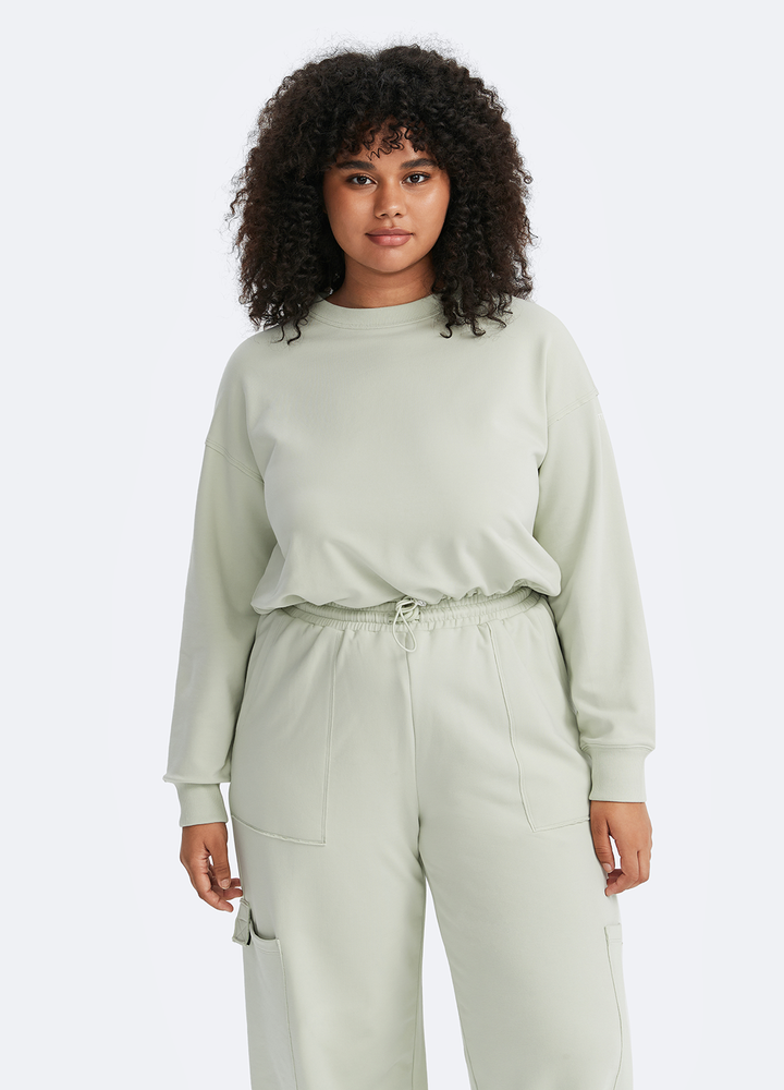 Bagcikli Kisa Sweatshirt