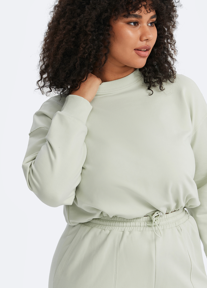 Bagcikli Kisa Sweatshirt