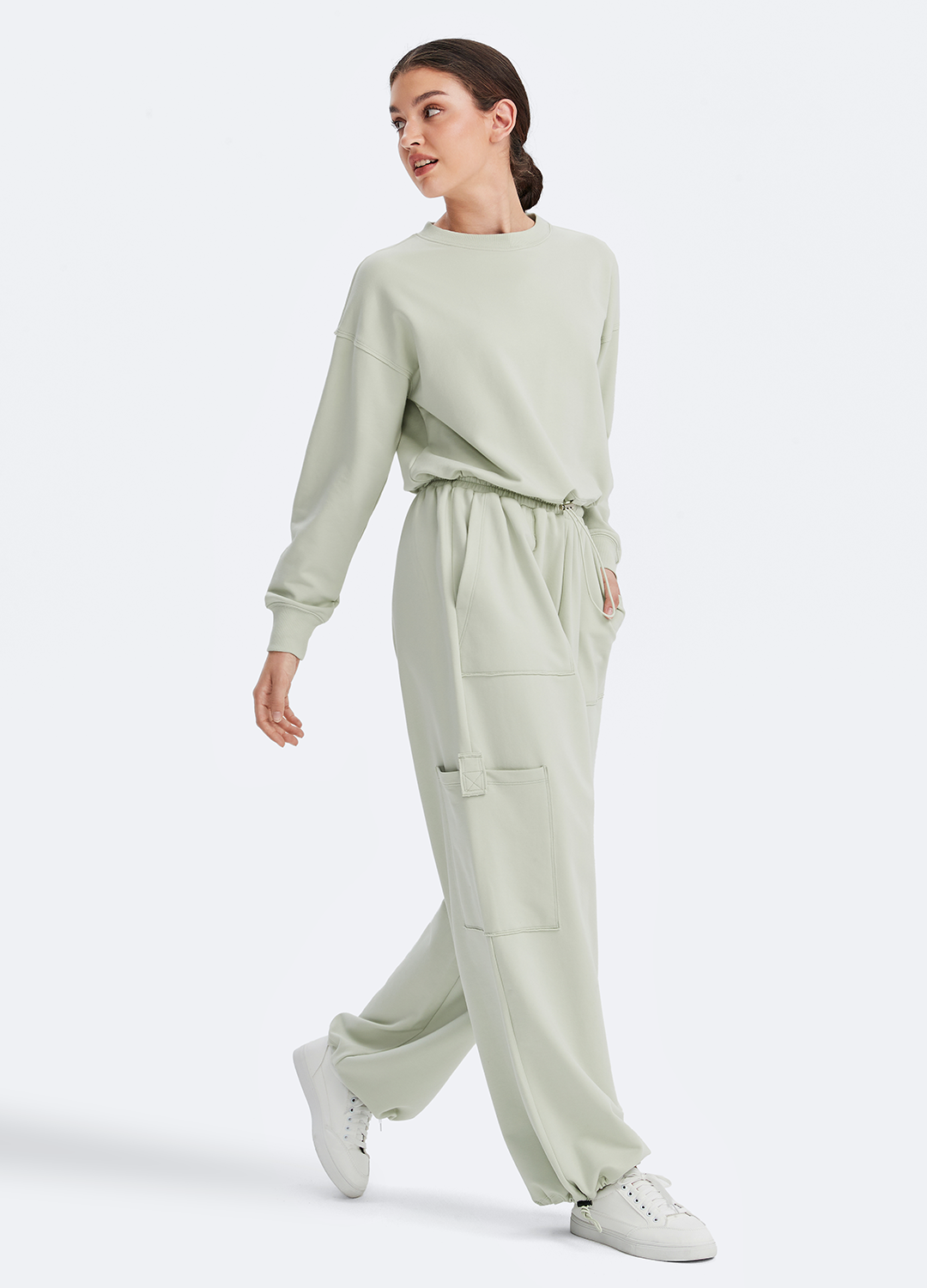 Bagcikli Kisa Sweatshirt