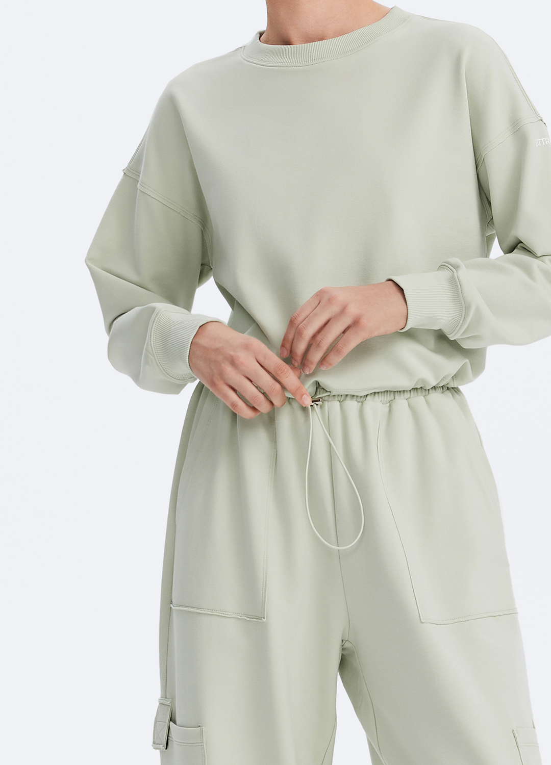 Bagcikli Kisa Sweatshirt