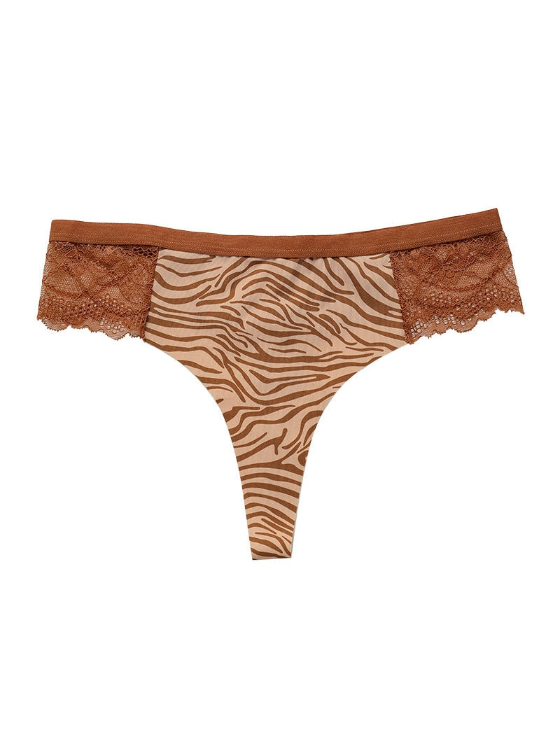 Liviabliss 7171 - Leopard Baskılı Dantel T-String Külot