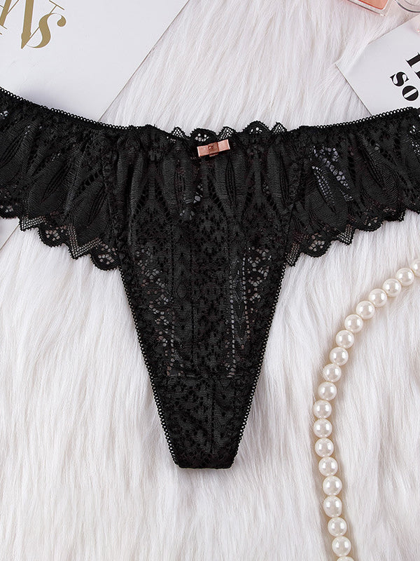 LIVIABLISS 7238 – Seksi Roman Bağlı Dantel T-String Külot
