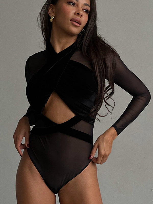 Liviabliss 7269 - Seksi Sheer Mesh Pencereli Cross Body