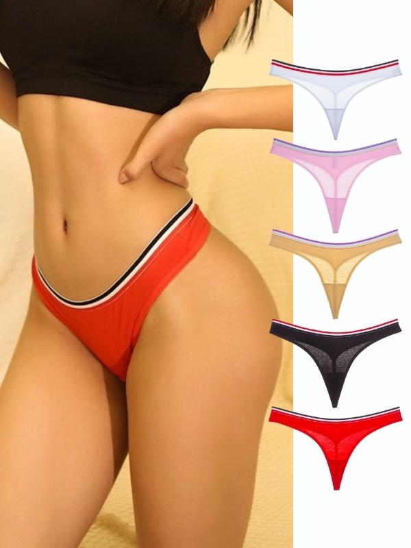 Liviabliss 7138 - Trendy Stripe T-String Fitness String Külot
