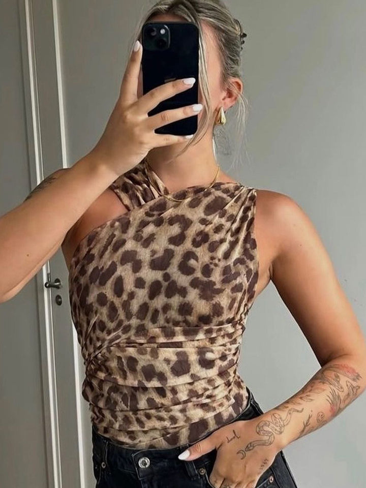 Liviabliss 7288 - Seksi Leopard Baskılı Body
