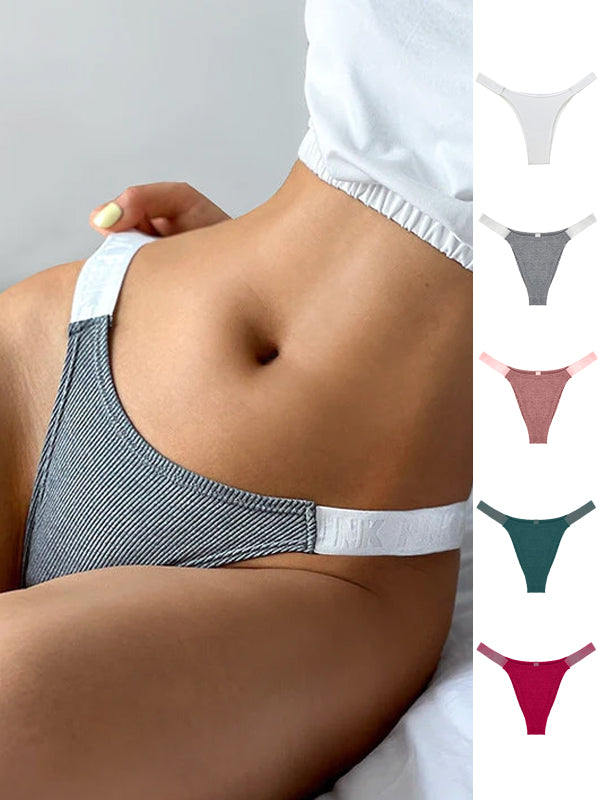 Liviabliss 7165 - Ribbed Harf Desenli Baskılı Külot