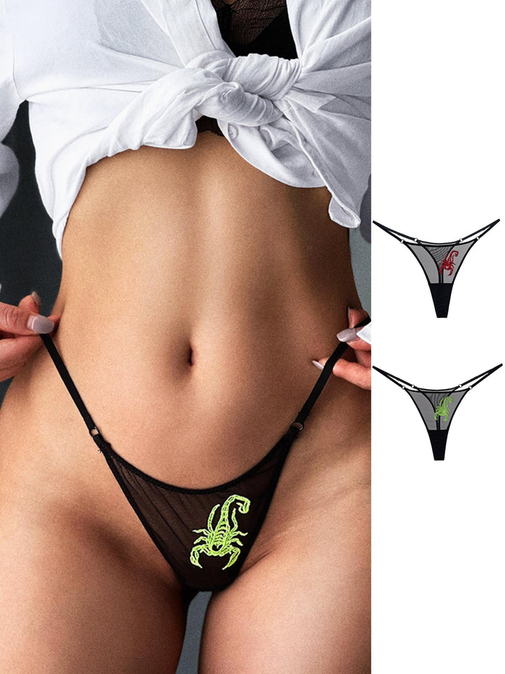 Liviabliss 7159 - Scorpion Baskılı Mesh Külot