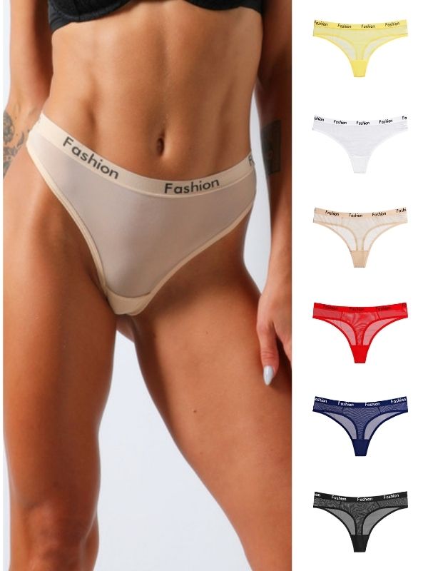 Liviabliss 7191 - Letters Printed Mesh Short String Külot