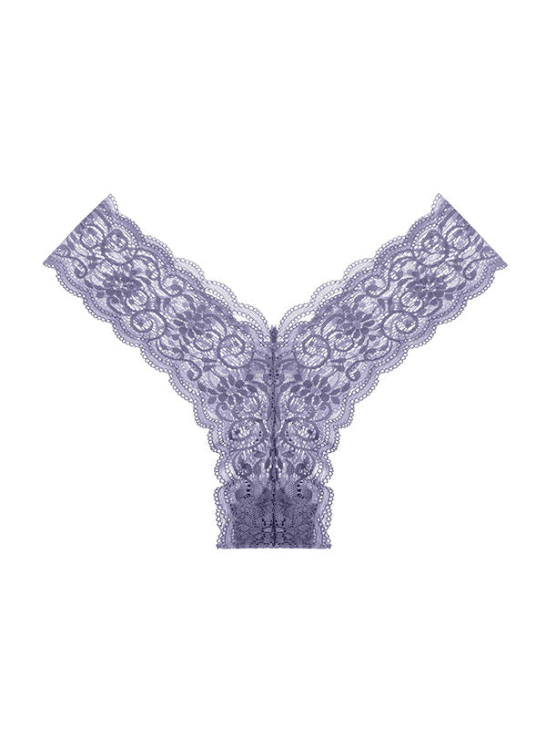 Liviabliss 7163 - V-shape Wasited Flower Dantel T-String Külot
