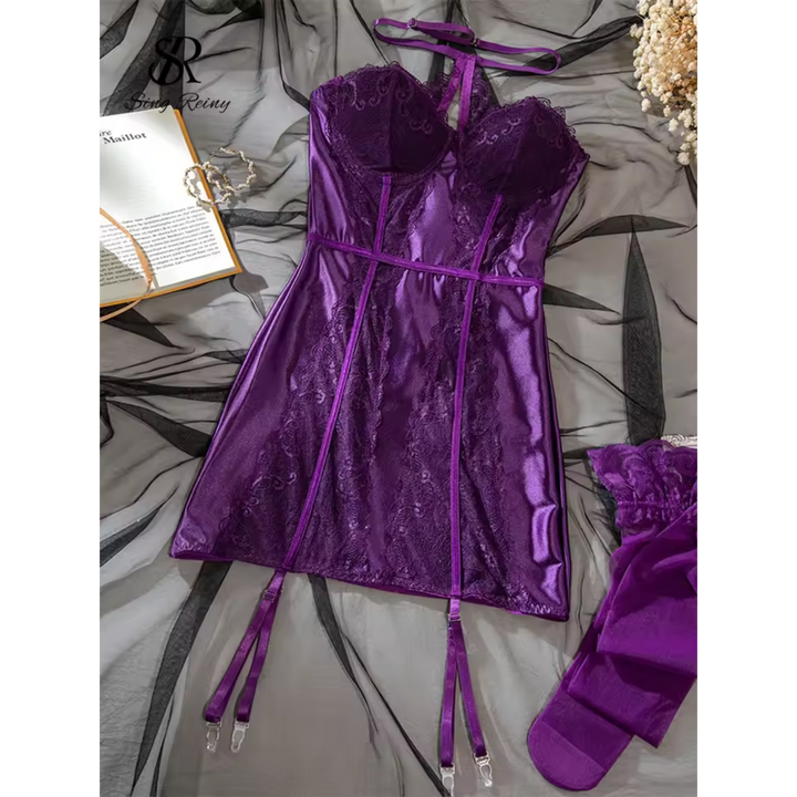Livia  3092 Seraphine Satin & Lace Embrace Lingerie Set