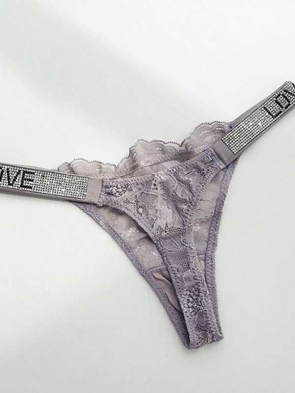 Liviabliss 7155 - Love Baskılı Dantel Dazling Diamond String Külot