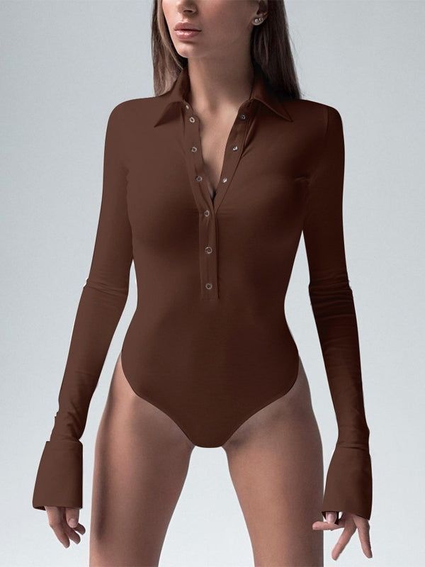 Liviabliss 7259 - Lapel Button Long Sleeves Body