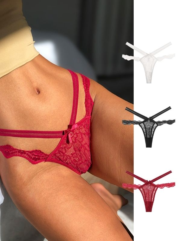 Liviabliss 7164 - Oyuklu Out Dantel Flounce Külot