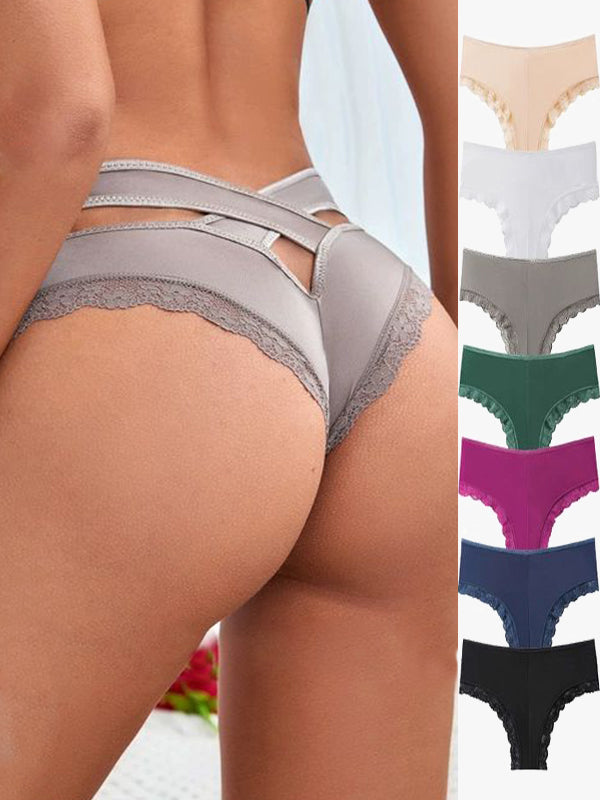 LIVIABLISS 7244 – Seksi İpek Cut-Out T-String Külot