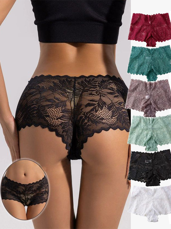 LIVIABLISS 7243 – Seksi Tek Renk Dantel Külot