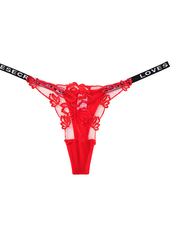 LIVIABLISS 7304 – Çiçek Dantel Tül T-String Külot