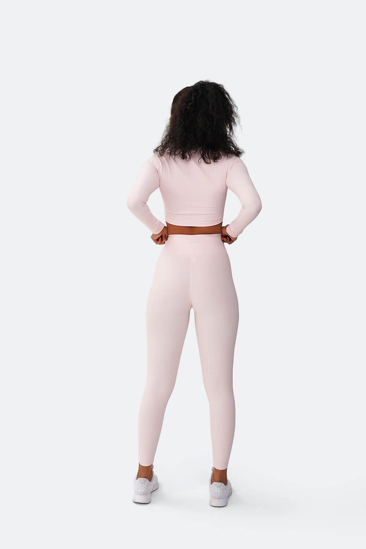 Pembe Vanilya Kisa Uzun Kollu
