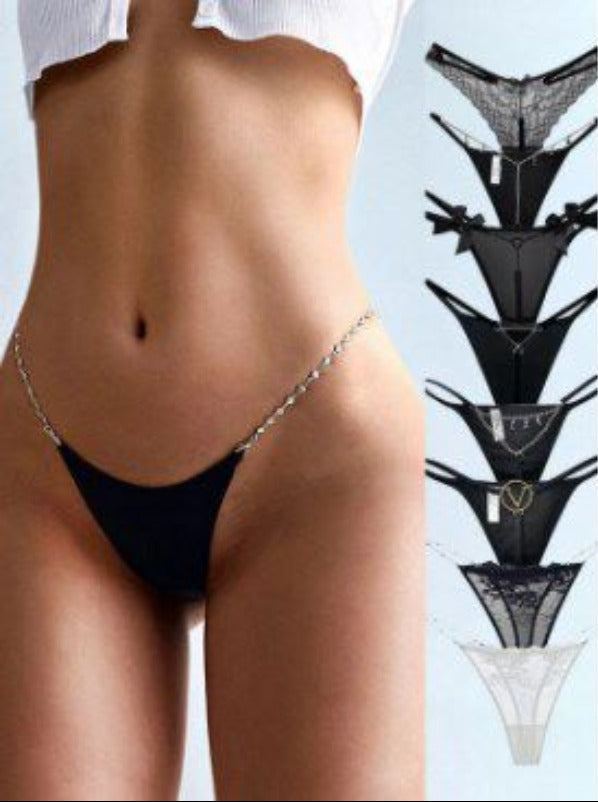 Liviabliss 7131 - Heart Metal Waist Chain Solid Color T-String String Külot