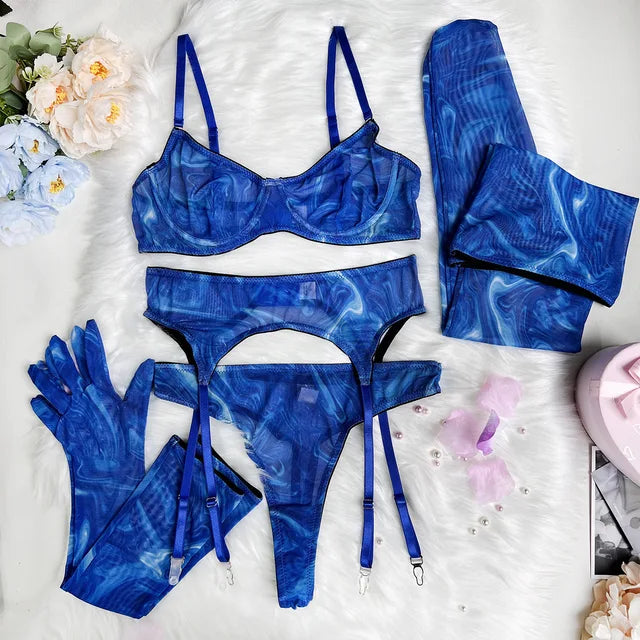 Livia 1039 Anika Long Gloves Lingerie Set