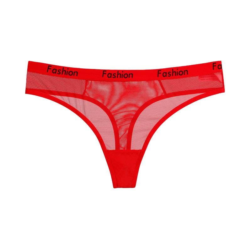 Liviabliss 7191 - Letters Printed Mesh Short String Külot