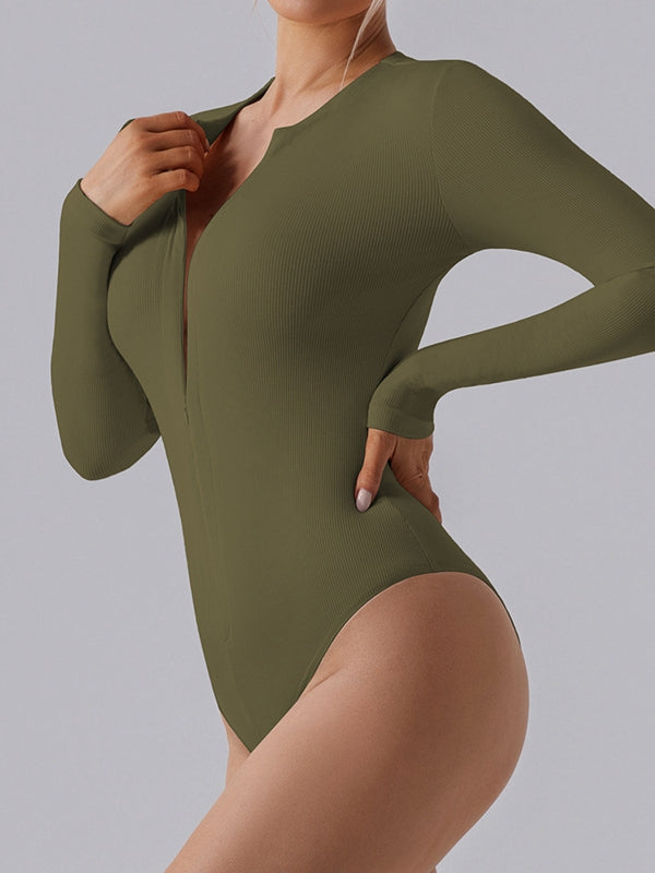 Liviabliss 7292 - Seksi Ribbed Fermuarlı Body