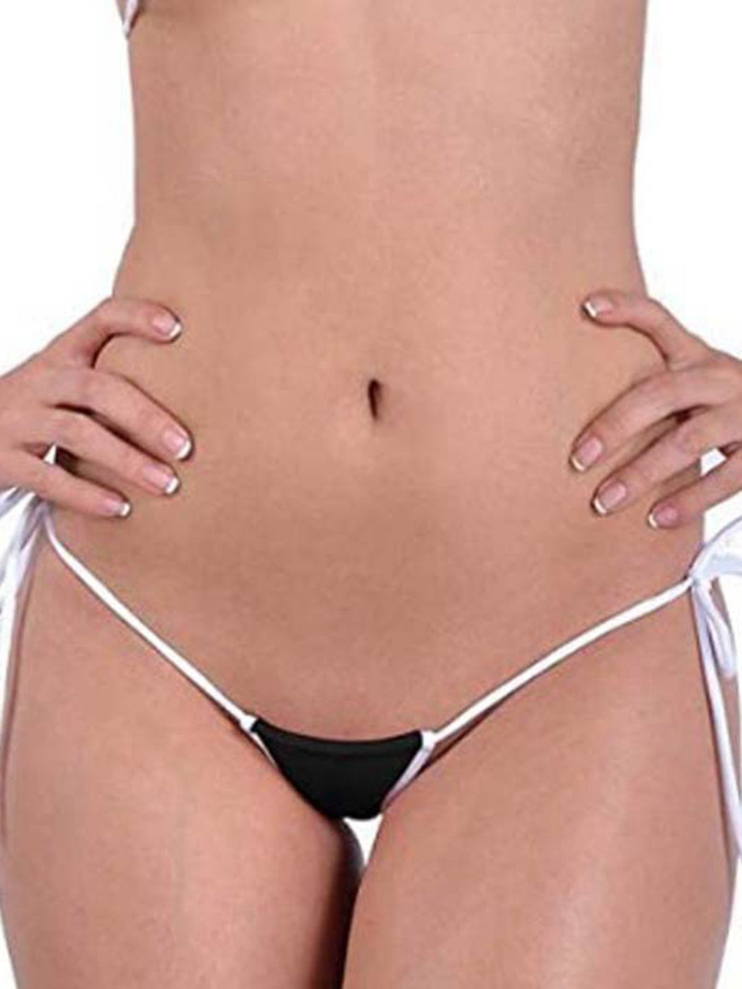 LIVIABLISS 7216 – Kontrast Renk Bağcıklı Dantel T-String Külot