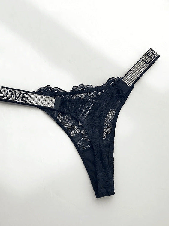 Liviabliss 7155 - Love Baskılı Dantel Dazling Diamond String Külot