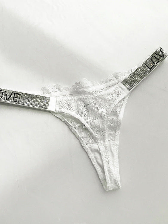 Liviabliss 7155 - Love Baskılı Dantel Dazling Diamond String Külot