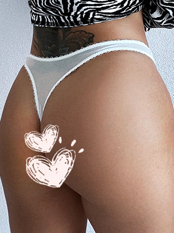 LIVIABLISS 7239 – Tül ve Dantel Detaylı T-String Külot