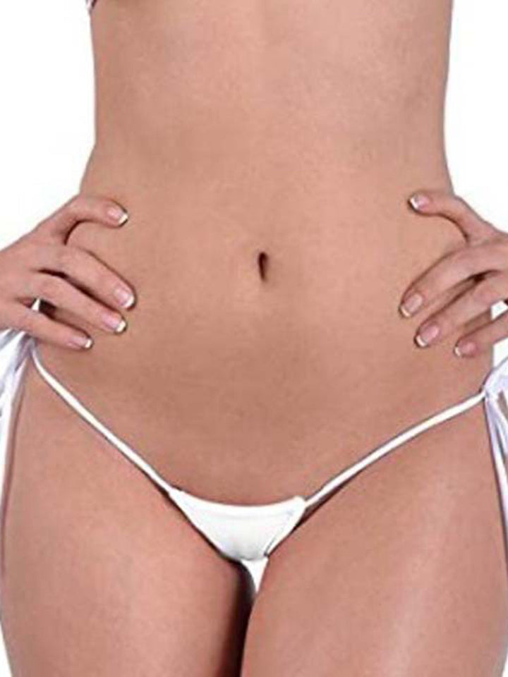 LIVIABLISS 7216 – Kontrast Renk Bağcıklı Dantel T-String Külot