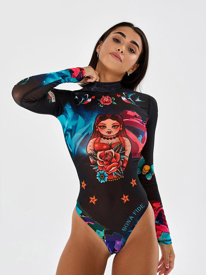 Liviabliss 7287 - Özel Halloween Baskılı Body