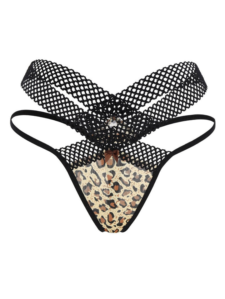 Liviabliss 7146 - Leopard Baskılı Seksi Dantel Ultra-thin Thongs