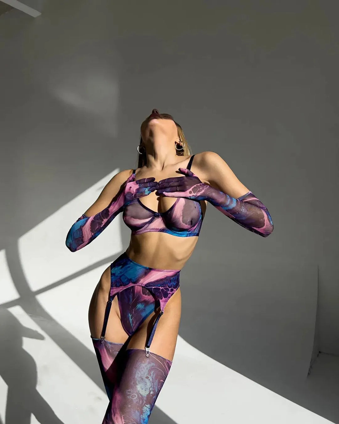 Livia 1039 Anika Long Gloves Lingerie Set