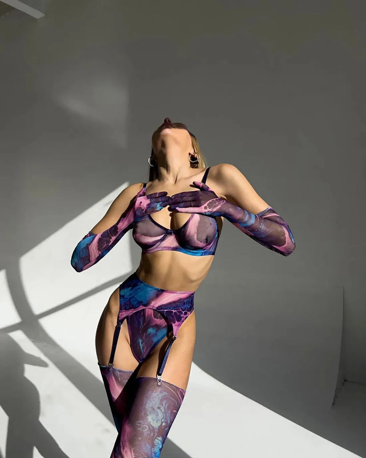 Livia 1039 Anika Long Gloves Lingerie Set