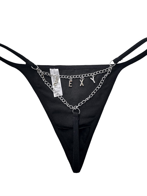 Liviabliss 7131 - Heart Metal Waist Chain Solid Color T-String String Külot
