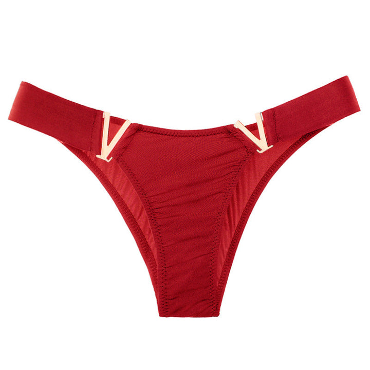 Liviabliss 7140 - V Harf Desenli Solid Color Külot