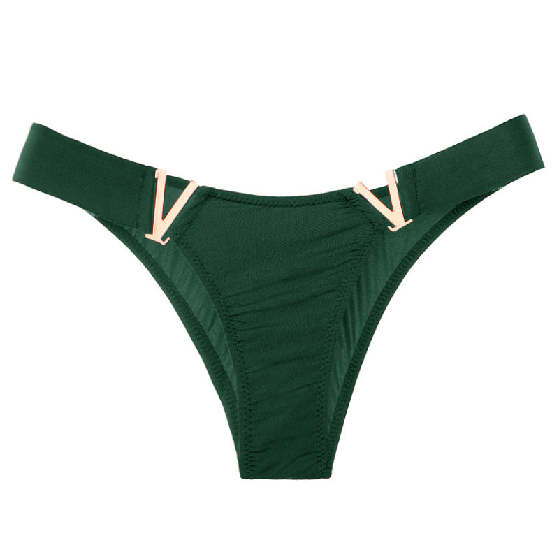 Liviabliss 7140 - V Harf Desenli Solid Color Külot