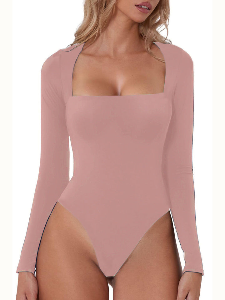 Liviabliss 7274 - Modern Kesim Kare Yaka Bodysuit – Uzun Kollu