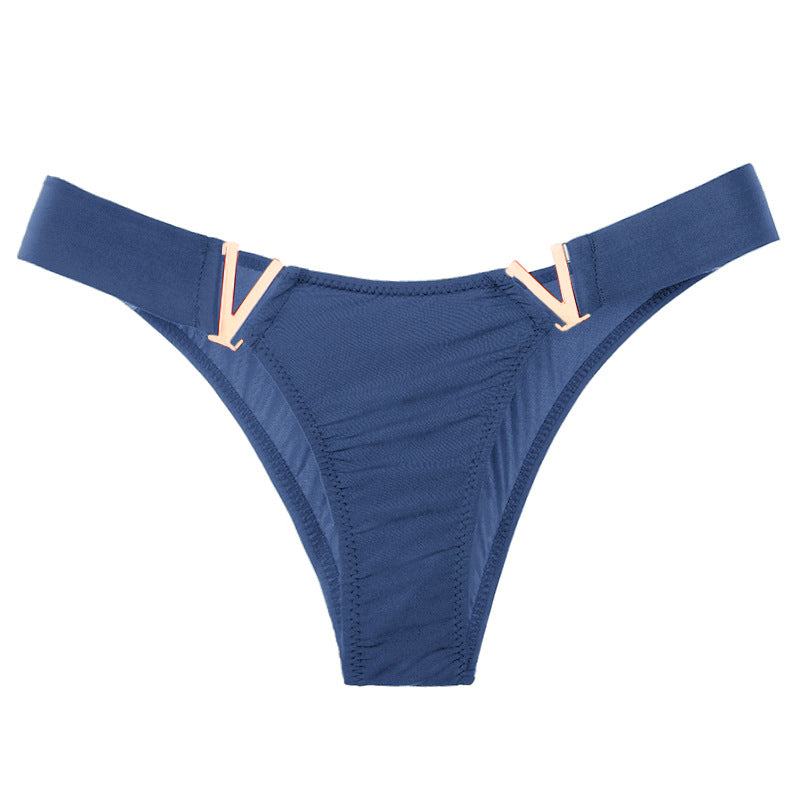 Liviabliss 7140 - V Harf Desenli Solid Color Külot
