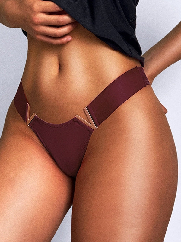 Liviabliss 7140 - V Harf Desenli Solid Color Külot