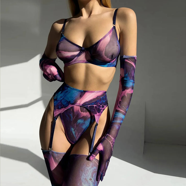 Livia 1039 Anika Long Gloves Lingerie Set