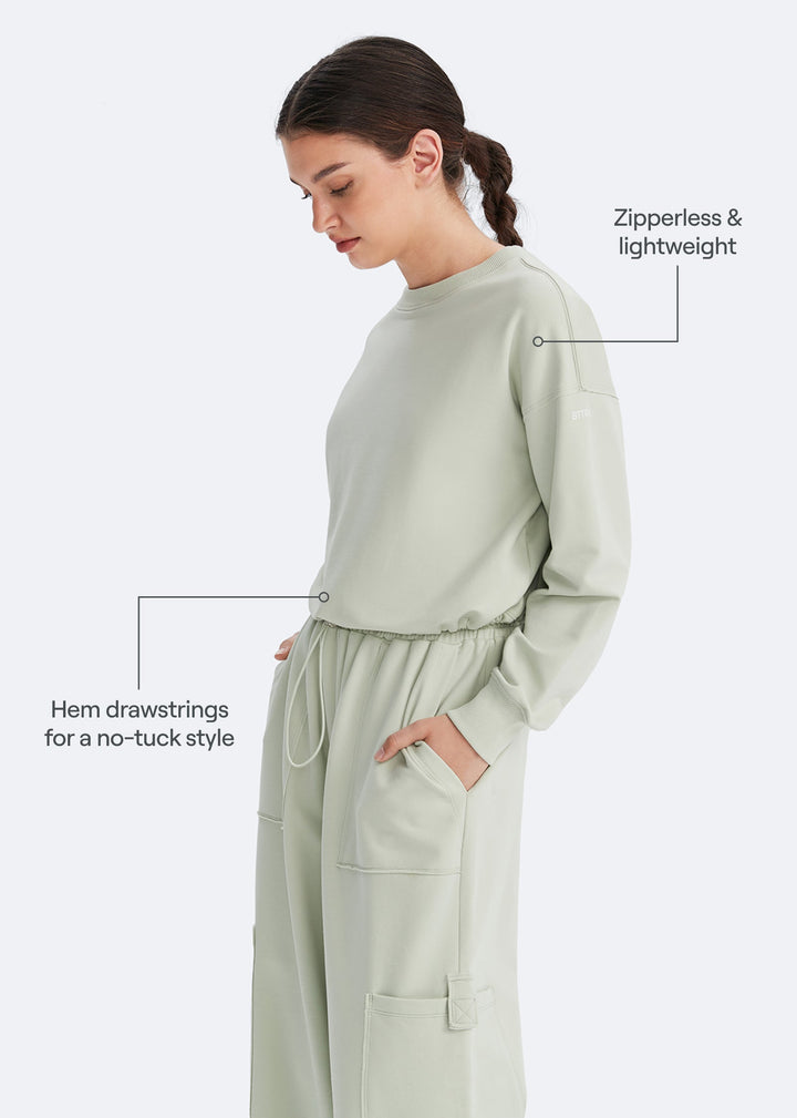 Bagcikli Kisa Sweatshirt
