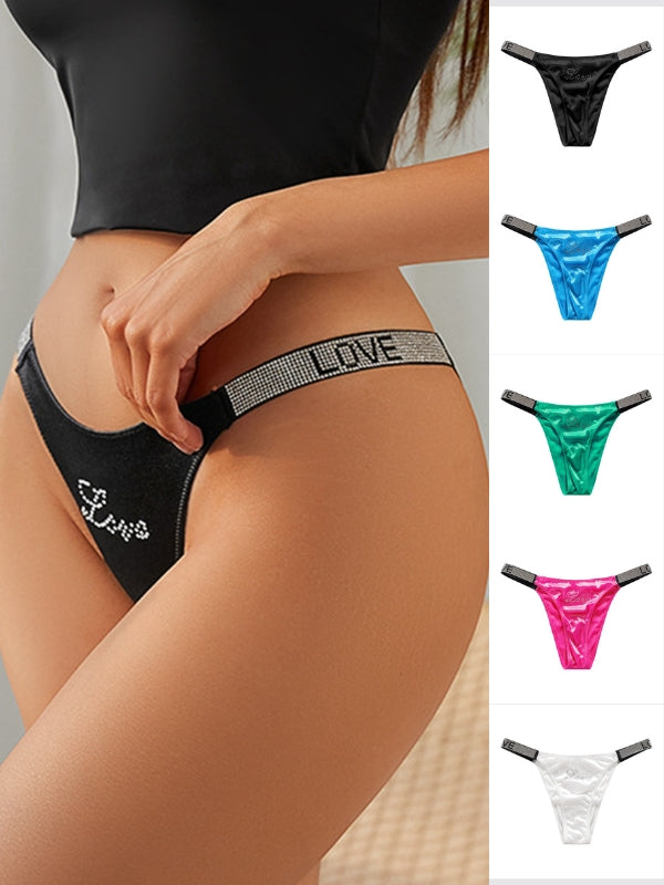 LIVIABLISS 7215 – Parlak Taşlı Love Baskılı Külot
